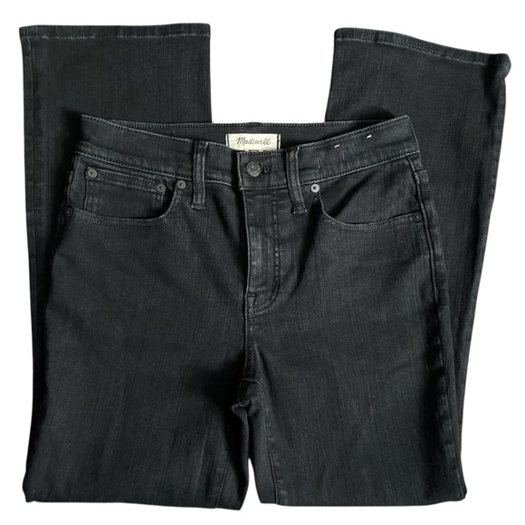 Madewell Women's Black Mid-Rise Kick Out Crop Jeans Size 28 - Picture 7 of 14